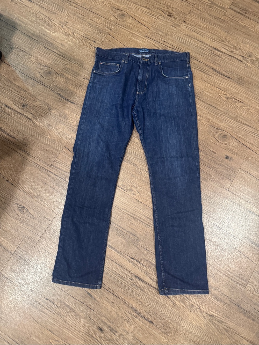 Patagonia Men's Straight Jeans in Dark Blue
